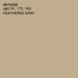 #BFAD8E - Heathered Gray Color Image